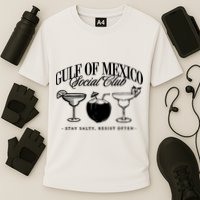 Retro Gulf Of Mexico Social Club Progressive Liberal Cooling Performance Crew T-Shirt