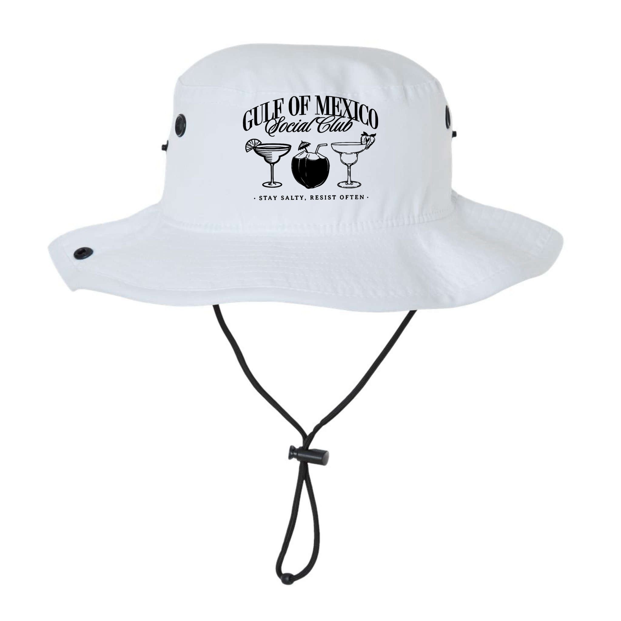 Retro Gulf Of Mexico Social Club Progressive Liberal Bucket Hat