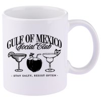 Retro Gulf Of Mexico Social Club Progressive Liberal 11oz C Handle Ceramic Mug