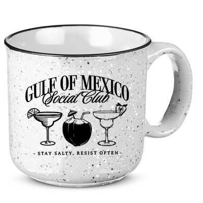 Retro Gulf Of Mexico Social Club Progressive Liberal 15oz Campfire Ceramic Mug
