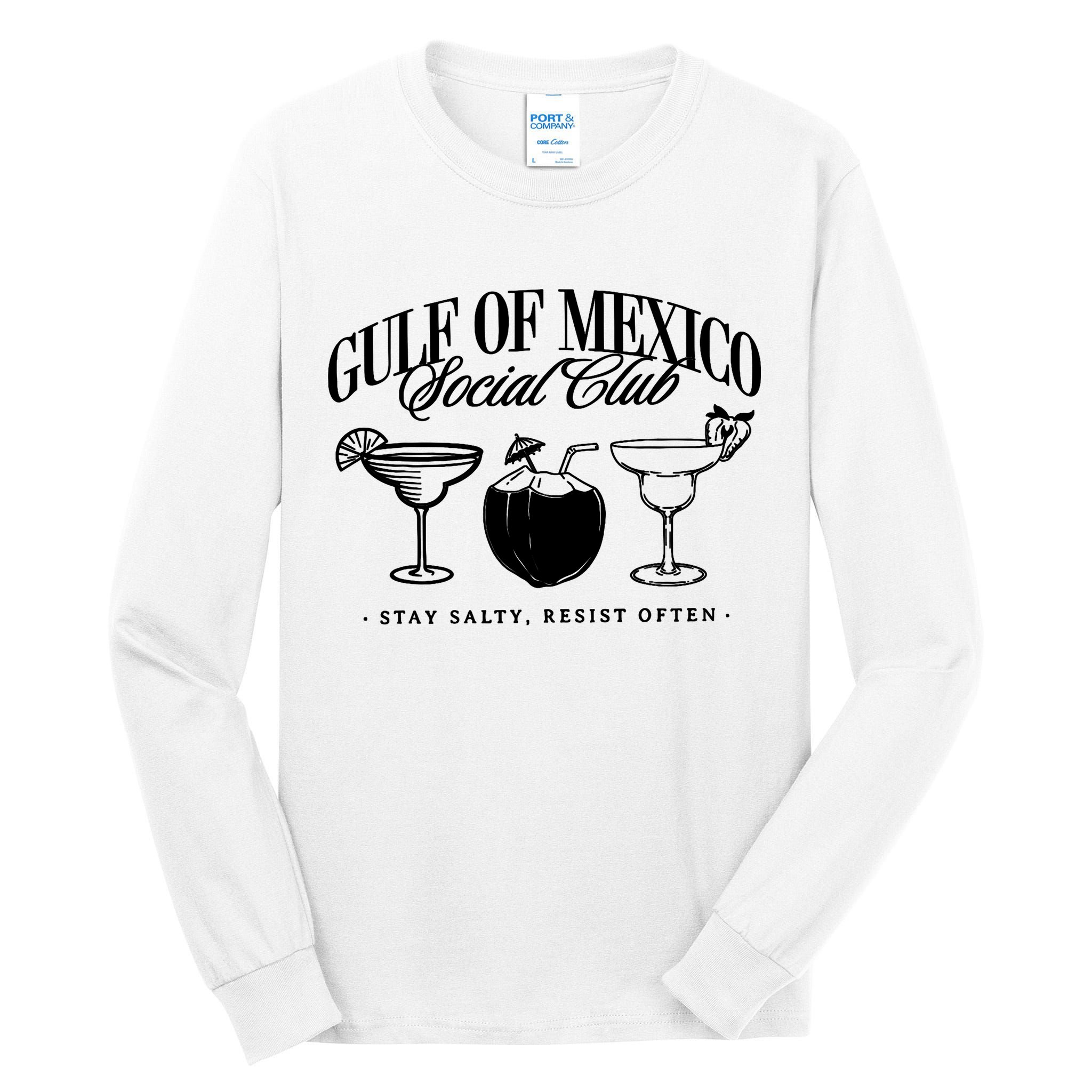 Retro Gulf Of Mexico Social Club Progressive Liberal Tall Long Sleeve T-Shirt