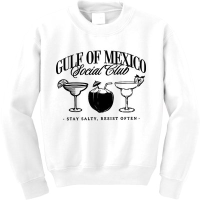 Retro Gulf Of Mexico Social Club Progressive Liberal Kids Sweatshirt