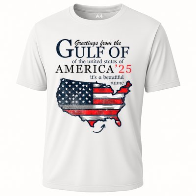 Retro Gulf Of Usa America Funny Gulf Of Mexico July 4th Cooling Performance Crew T-Shirt