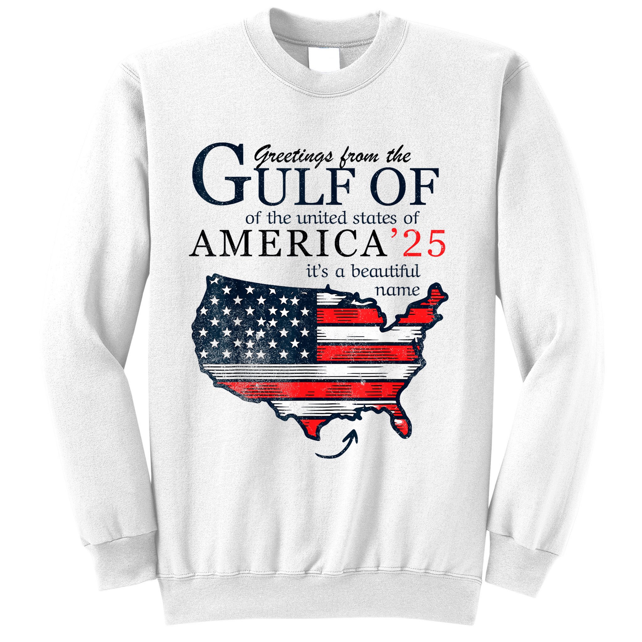 Retro Gulf Of Usa America Funny Gulf Of Mexico July 4th Sweatshirt