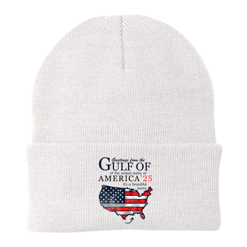 Retro Gulf Of Usa America Funny Gulf Of Mexico July 4th Beanie