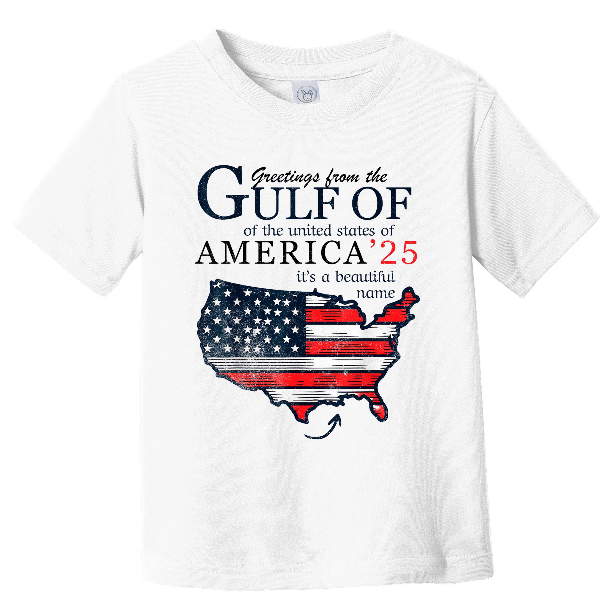 Retro Gulf Of Usa America Funny Gulf Of Mexico July 4th Toddler T-Shirt
