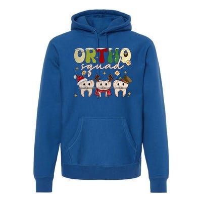 Retro Groovy Ortho Squad Christmas Orthodontist Dentist Gift Premium Hoodie