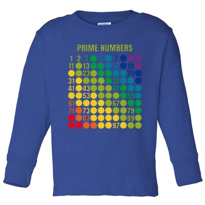 Rainbow G.rid Of Prime Numbers School Teacher Toddler Long Sleeve Shirt