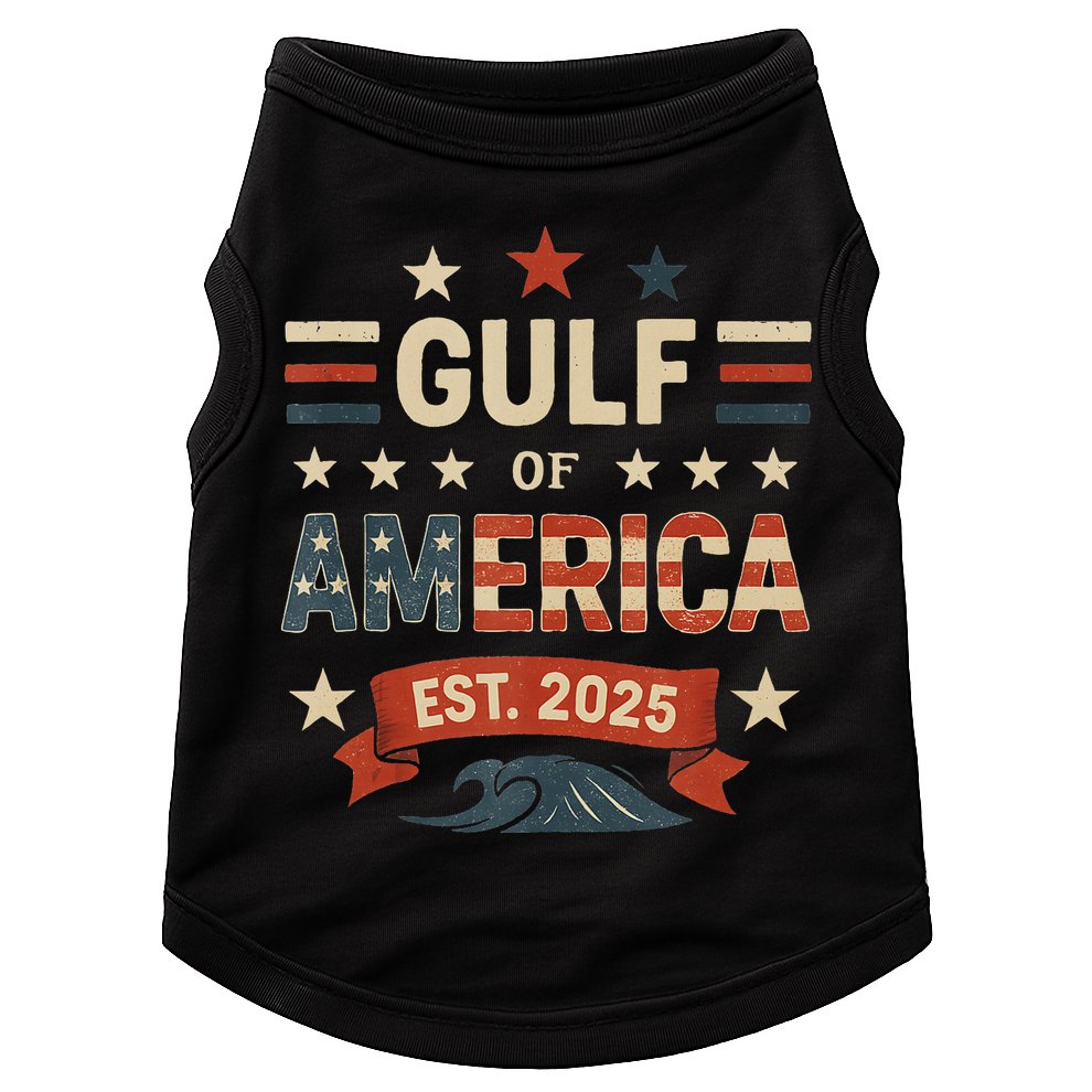 Retro Gulf Of Usa America Since 2025 American Flag Usa Gulf Doggie Tank