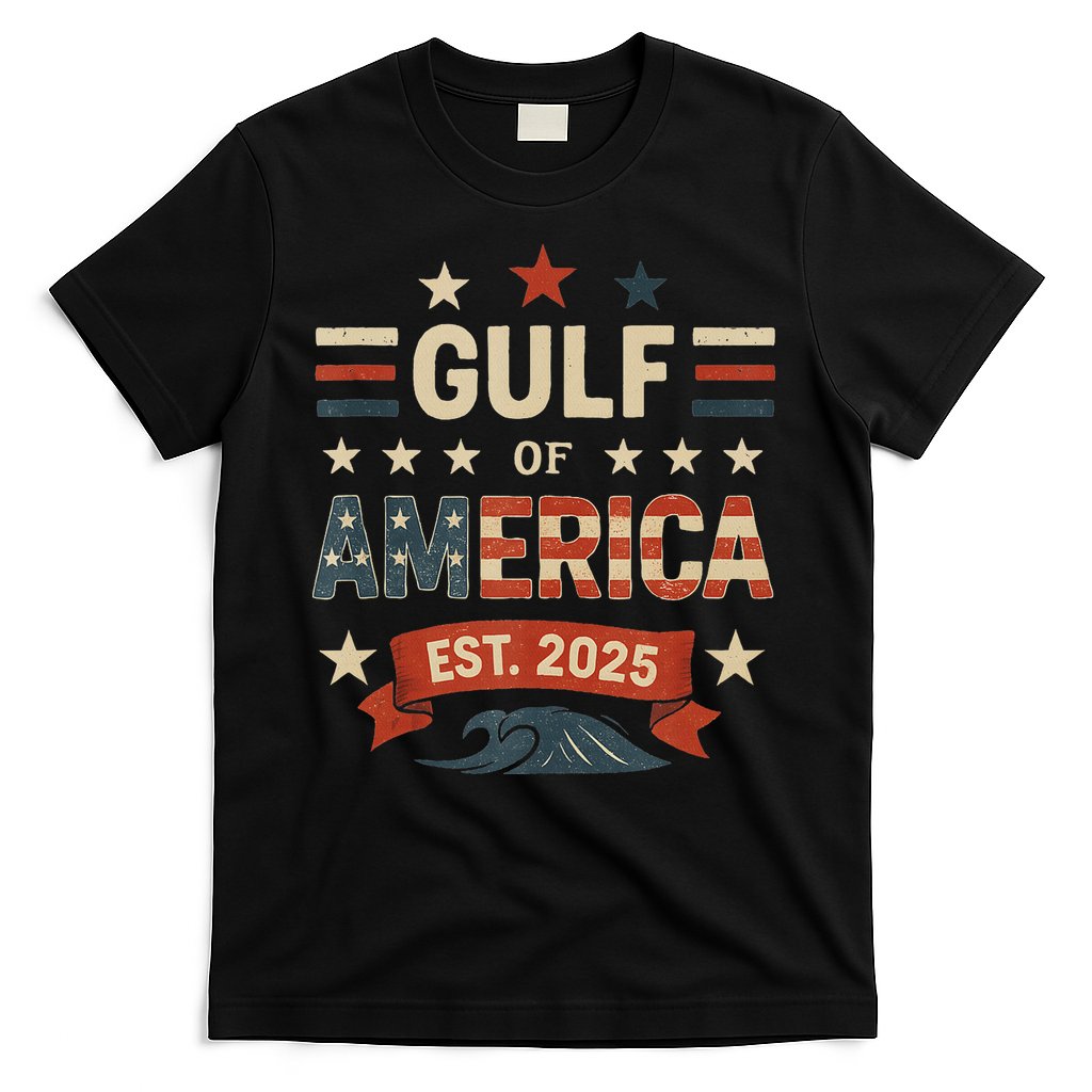Retro Gulf Of Usa America Since 2025 American Flag Usa Gulf T-Shirt