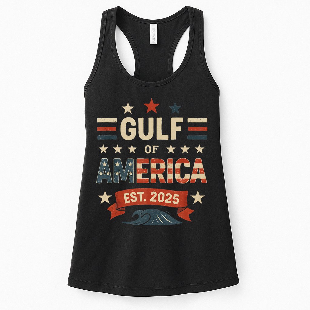 Retro Gulf Of Usa America Since 2025 American Flag Usa Gulf Womens Tank Top