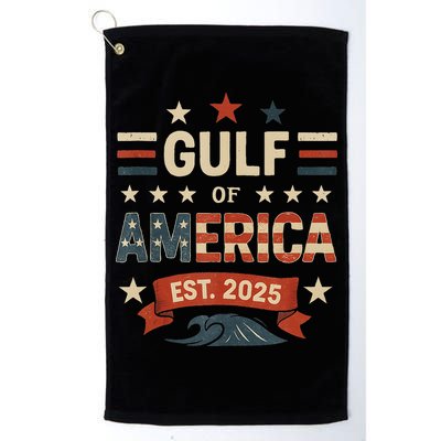 Retro Gulf Of Usa America Since 2025 American Flag Usa Gulf Golf Towel