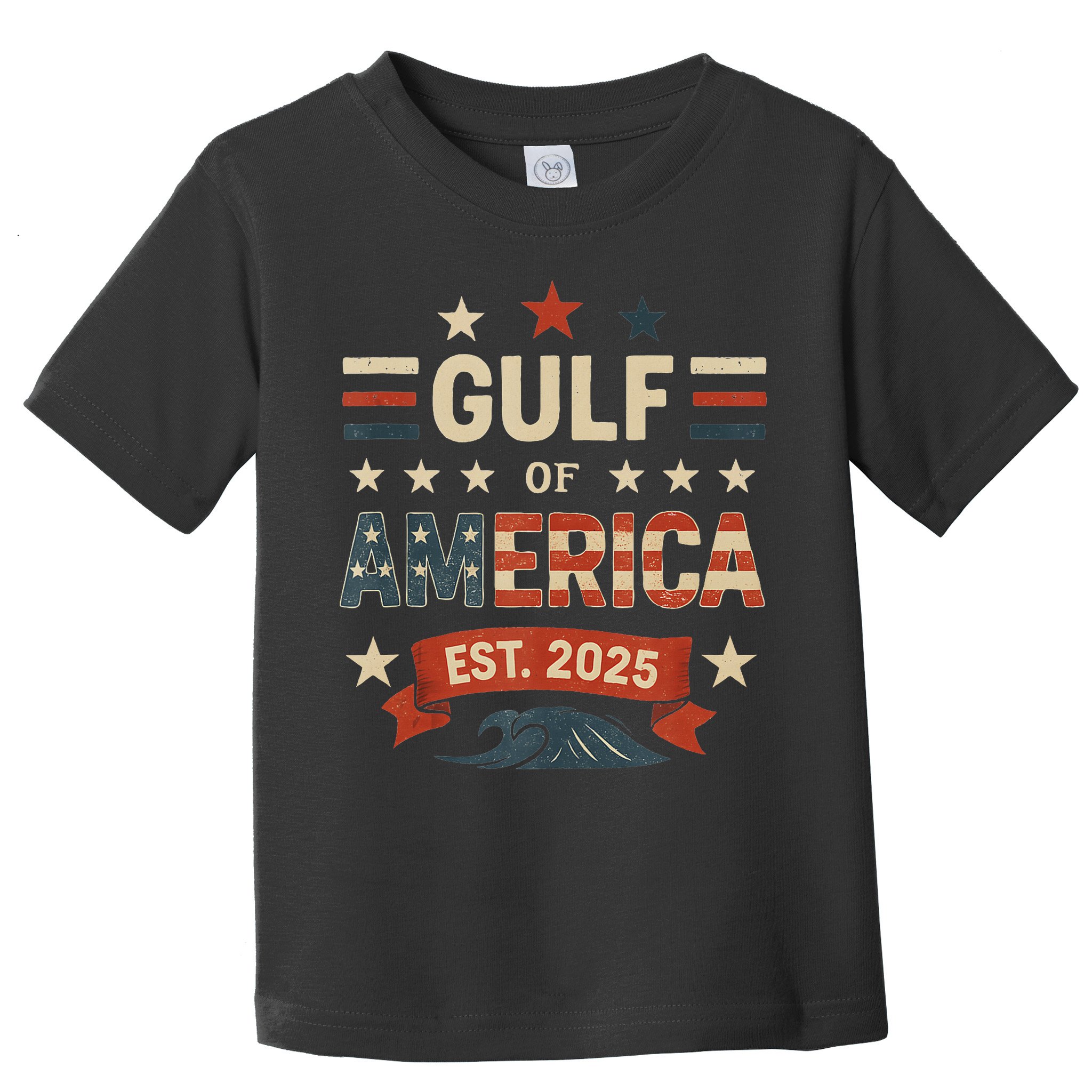 Retro Gulf Of Usa America Since 2025 American Flag Usa Gulf Toddler T-Shirt