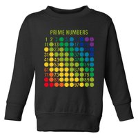 Rainbow Grid Of Prime Numbers School Teacher Toddler Sweatshirt