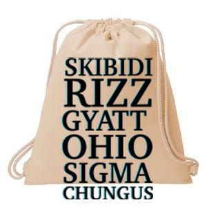 Rizz Gyatt Ohio Sigma Chungus Drawstring Bag