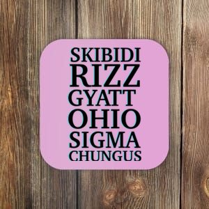 Rizz Gyatt Ohio Sigma Chungus Coaster