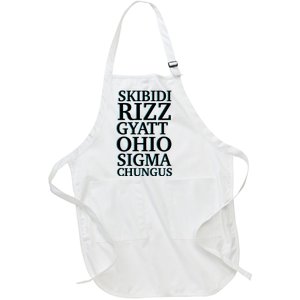 Rizz Gyatt Ohio Sigma Chungus Full-Length Apron With Pockets