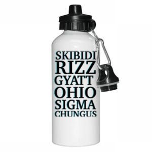 Rizz Gyatt Ohio Sigma Chungus Aluminum Water Bottle