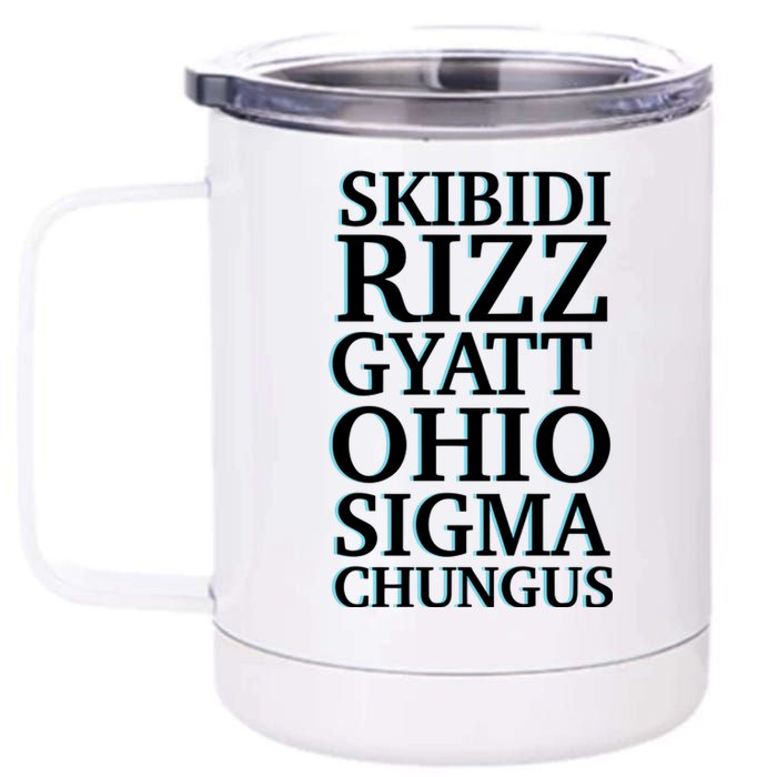 Rizz Gyatt Ohio Sigma Chungus 12 oz Stainless Steel Tumbler Cup