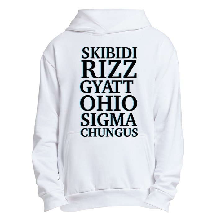 Rizz Gyatt Ohio Sigma Chungus Urban Pullover Hoodie