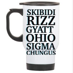 Rizz Gyatt Ohio Sigma Chungus Stainless Steel Travel Mug