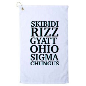 Rizz Gyatt Ohio Sigma Chungus Platinum Collection Golf Towel