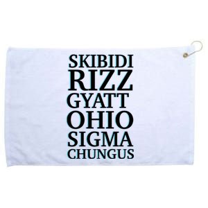 Rizz Gyatt Ohio Sigma Chungus Grommeted Golf Towel