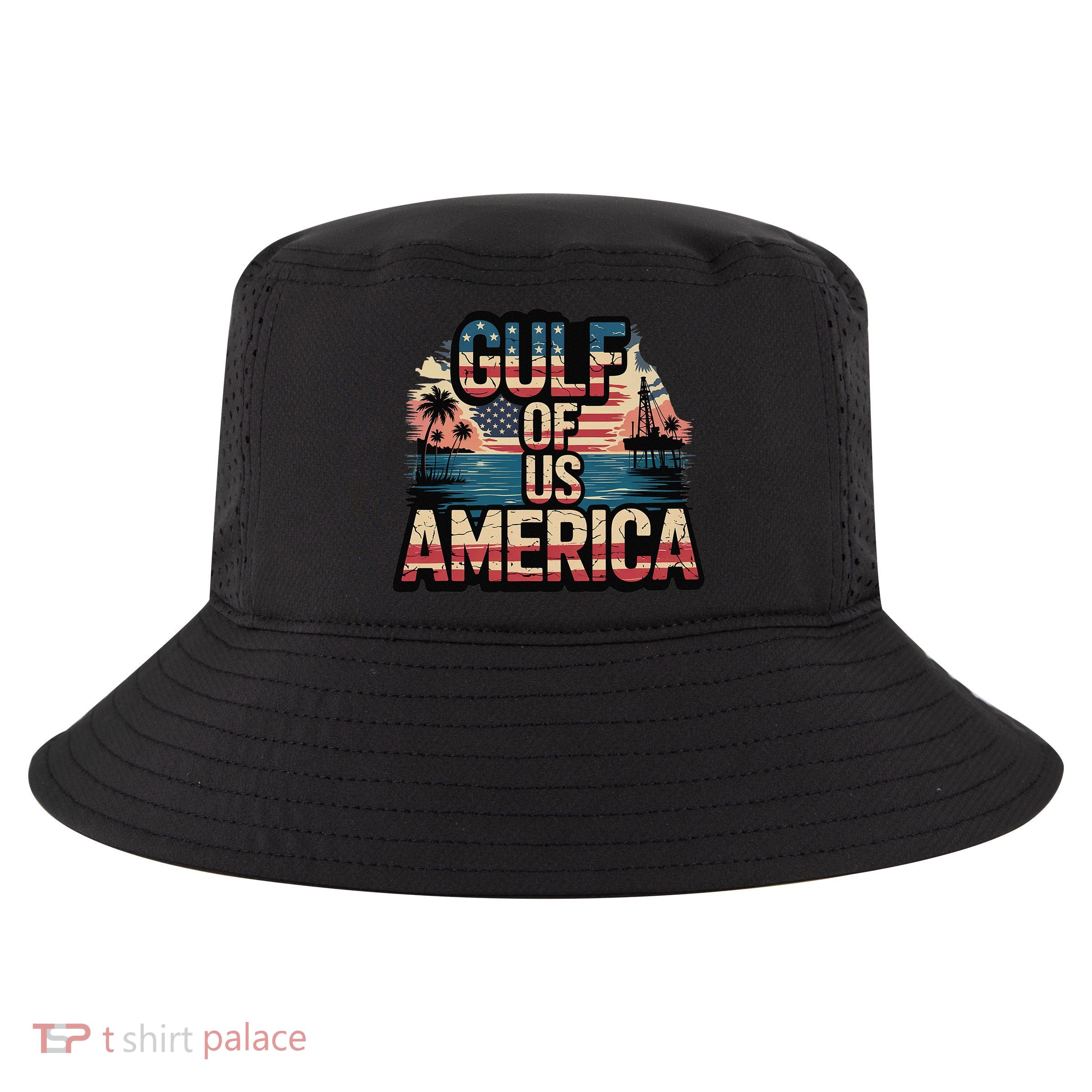 Retro Gulf Of Usa America Patriotic Beach Life Est 2025 Cool Comfort Performance Bucket Hat