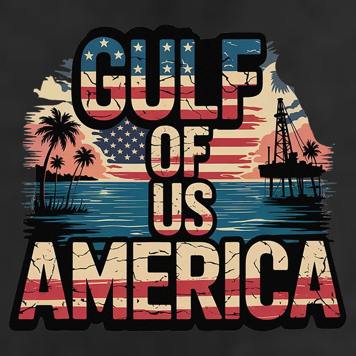 Retro Gulf Of Usa America Patriotic Beach Life Est 2025 7 Panel Mesh Trucker Snapback Hat