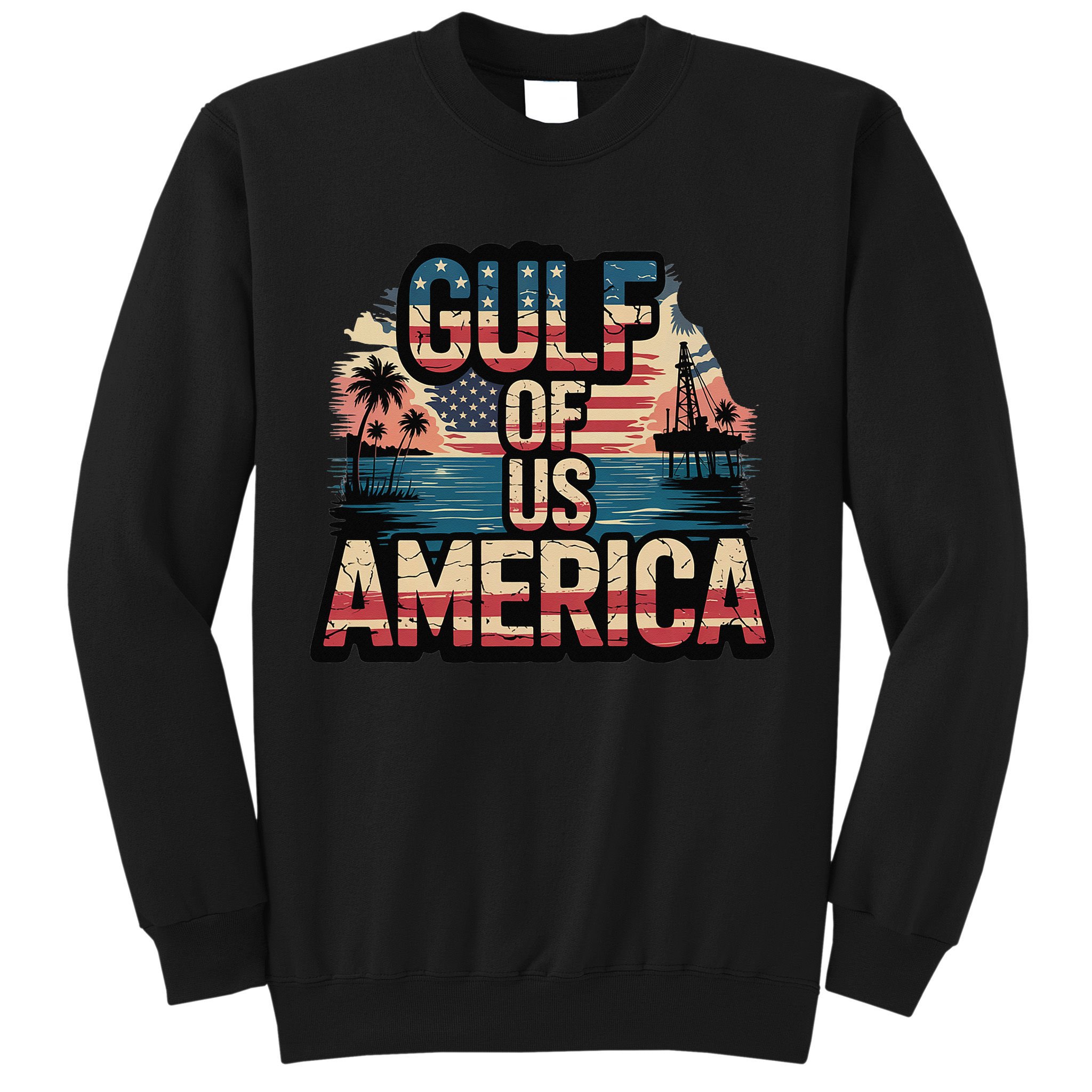 Retro Gulf Of Usa America Patriotic Beach Life Est 2025 Sweatshirt