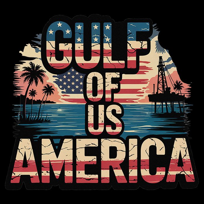 Retro Gulf Of Usa America Patriotic Beach Life Est 2025 Flat Bill Trucker Hat