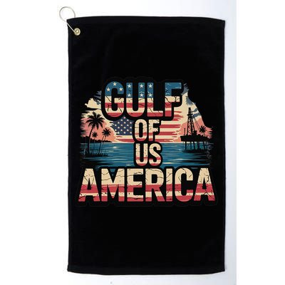 Retro Gulf Of Usa America Patriotic Beach Life Est 2025 Golf Towel