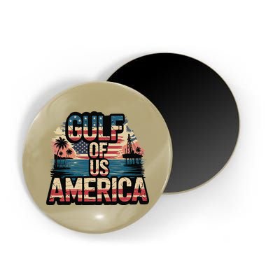Retro Gulf Of Usa America Patriotic Beach Life Est 2025 Magnet