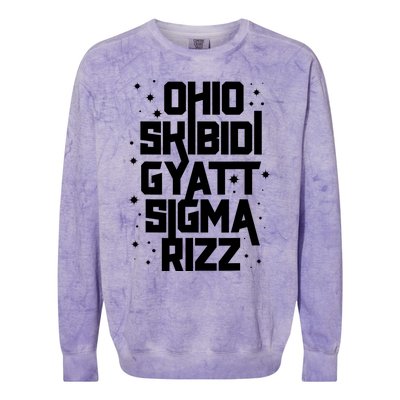 Rizz Gyatt Ohio Sigma Funny Rizzler Gift Toilet Meme Colorblast Crewneck Sweatshirt