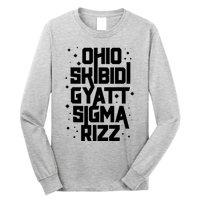 Rizz Gyatt Ohio Sigma Funny Rizzler Gift Toilet Meme Long Sleeve Shirt