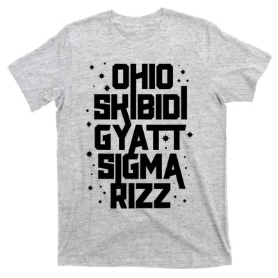 Rizz Gyatt Ohio Sigma Funny Rizzler Gift Toilet Meme T-Shirt