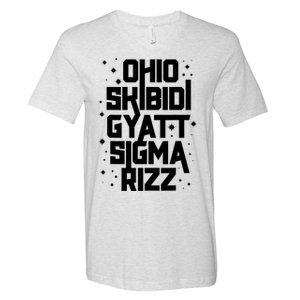 Rizz Gyatt Ohio Sigma Funny Rizzler Gift Toilet Meme V-Neck T-Shirt