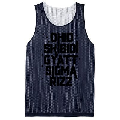 Rizz Gyatt Ohio Sigma Funny Rizzler Gift Toilet Meme Mesh Reversible Basketball Jersey Tank