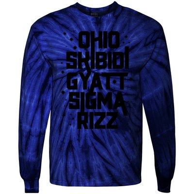 Rizz Gyatt Ohio Sigma Funny Rizzler Gift Toilet Meme Tie-Dye Long Sleeve Shirt