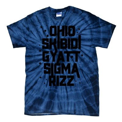 Rizz Gyatt Ohio Sigma Funny Rizzler Gift Toilet Meme Tie-Dye T-Shirt