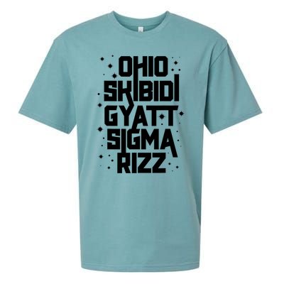 Rizz Gyatt Ohio Sigma Funny Rizzler Gift Toilet Meme Sueded Cloud Jersey T-Shirt