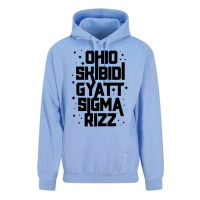 Rizz Gyatt Ohio Sigma Funny Rizzler Gift Toilet Meme Unisex Surf Hoodie