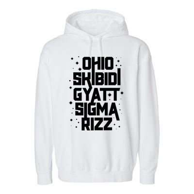 Rizz Gyatt Ohio Sigma Funny Rizzler Gift Toilet Meme Garment-Dyed Fleece Hoodie