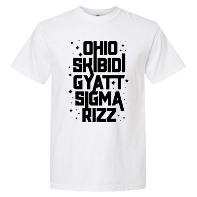 Rizz Gyatt Ohio Sigma Funny Rizzler Gift Toilet Meme Garment-Dyed Heavyweight T-Shirt