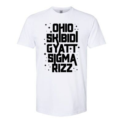 Rizz Gyatt Ohio Sigma Funny Rizzler Gift Toilet Meme Softstyle CVC T-Shirt