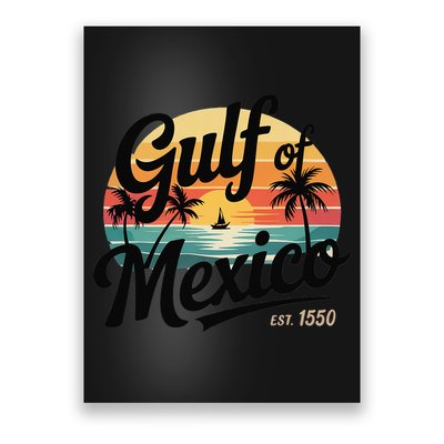Retro Gulf Of Mexico Patriotic Beach Life Est 1550 Poster