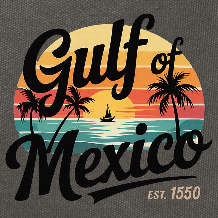 Retro Gulf Of Mexico Patriotic Beach Life Est 1550 Cotton Canvas Backpack