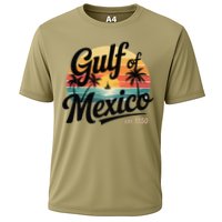 Retro Gulf Of Mexico Patriotic Beach Life Est 1550 Cooling Performance Crew T-Shirt