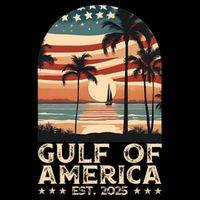 Retro Gulf Of Usa America Est 2025 American Flag Gulf Mexico President Trump Flat Bill Trucker Hat