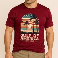 Retro Gulf Of Usa America Est 2025 American Flag Gulf Mexico President Trump Cooling Performance Crew T-Shirt